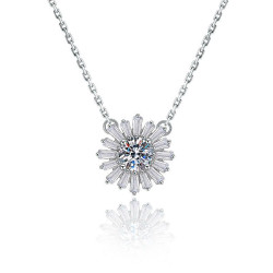 Monemel Kristal Taşlı Gümüş Kolye (Altın Kaplama)